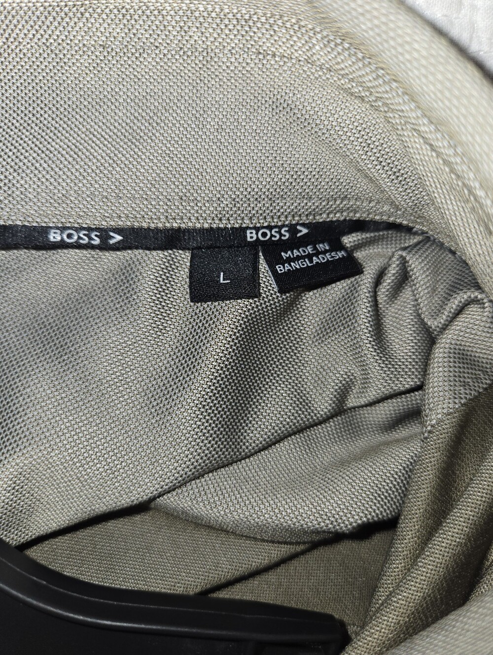 BOSS Men's Button-Front Shirt in Light Gray-Taupe, Performance Slimt Fit Large - Picture 6 of 8